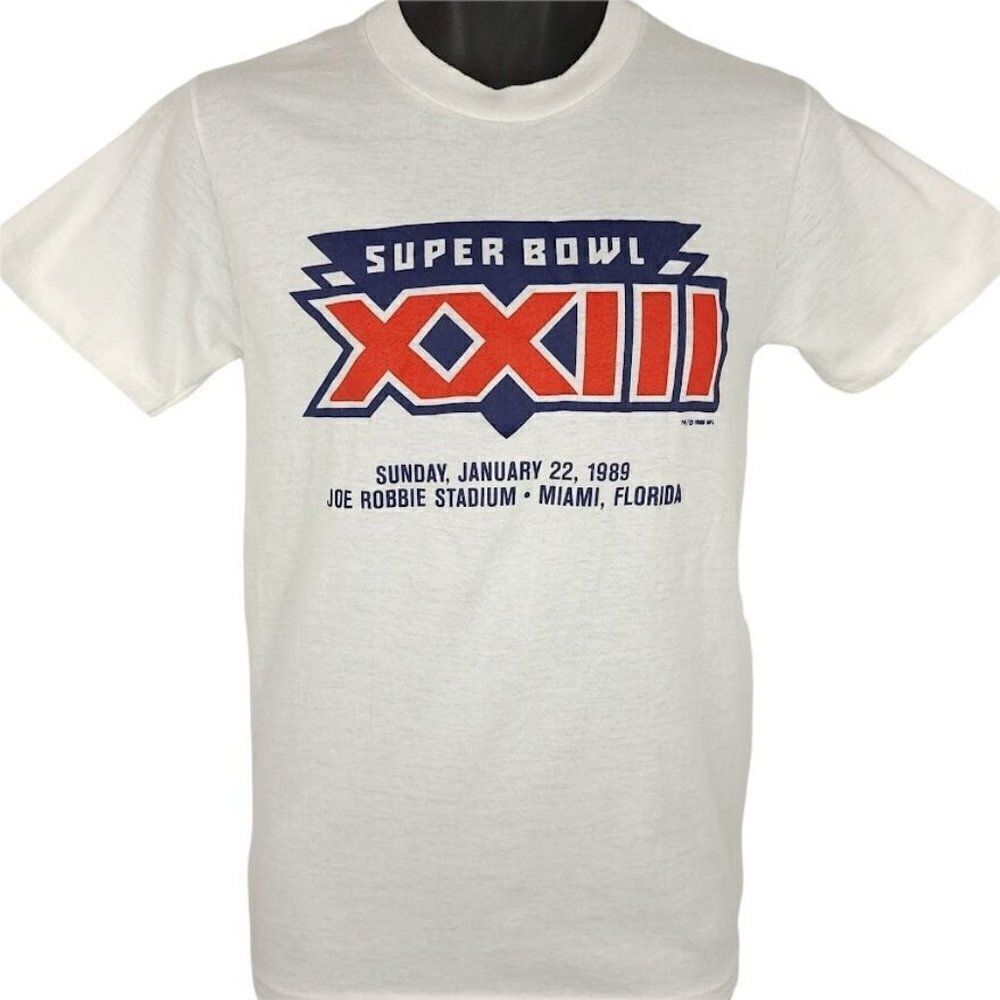 Super Bowl XXIII T Shirt Vintage 80s 1989 San Francisco 49ers Cincinnati Bengals